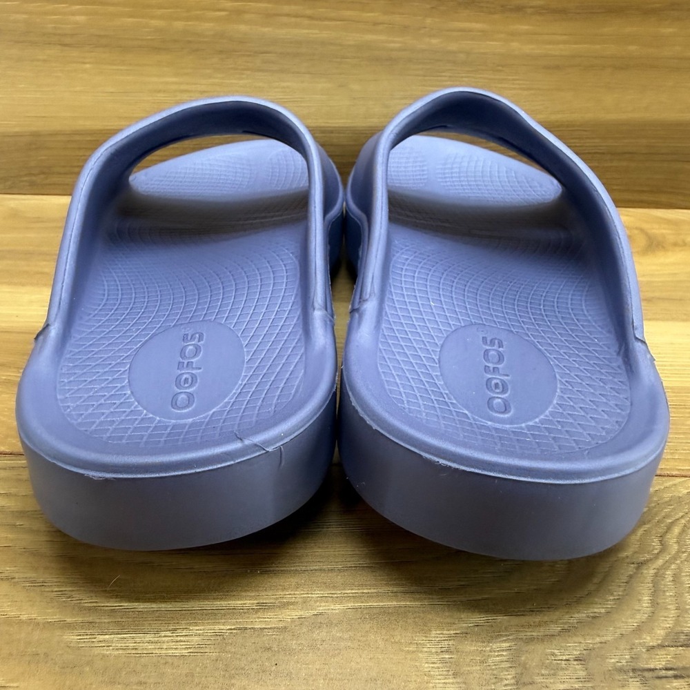 OOFOS Slide Sandals in Periwinkle Blue - Picture 7 of 11